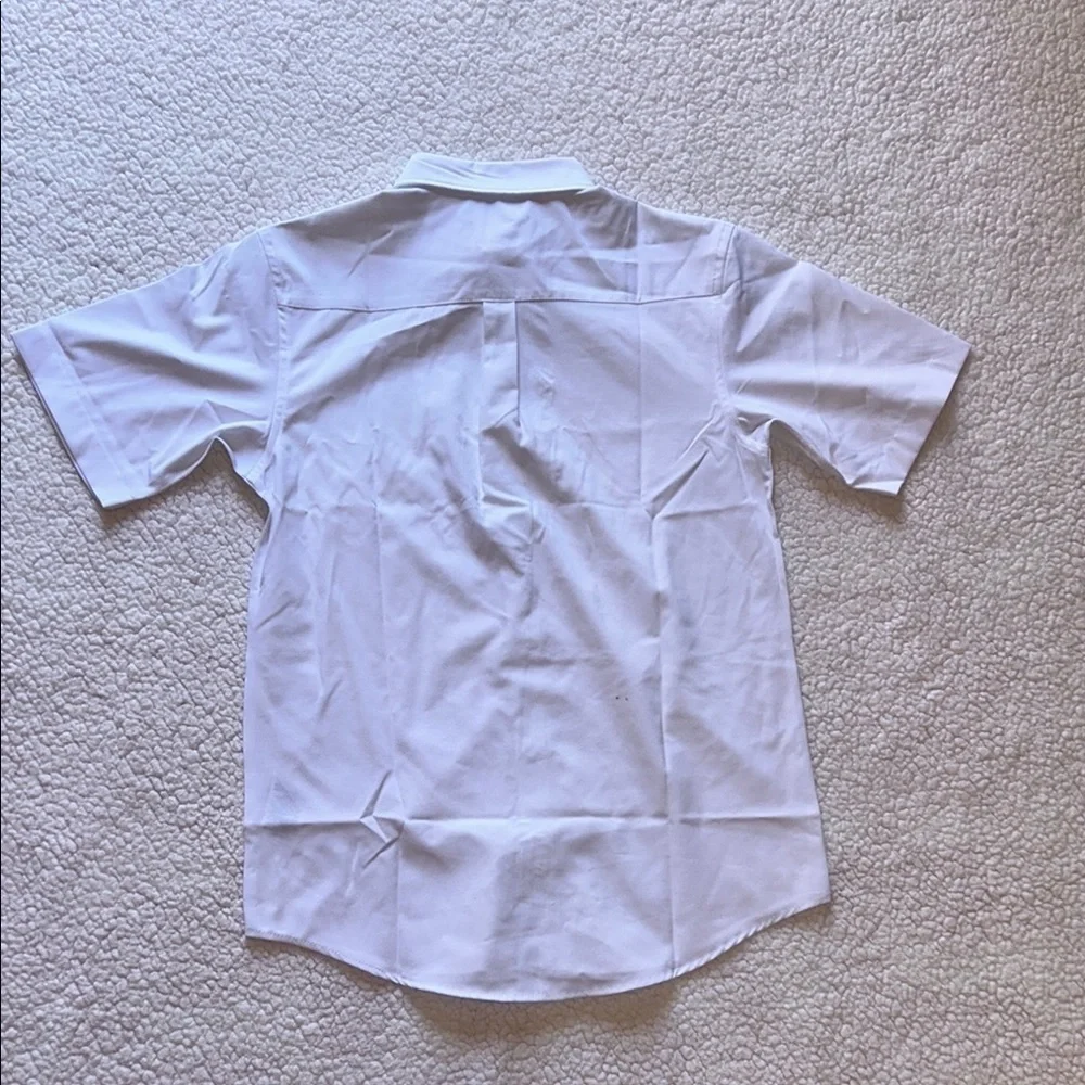 Nautica Kids White Short Sleeve Button-Down Shirt